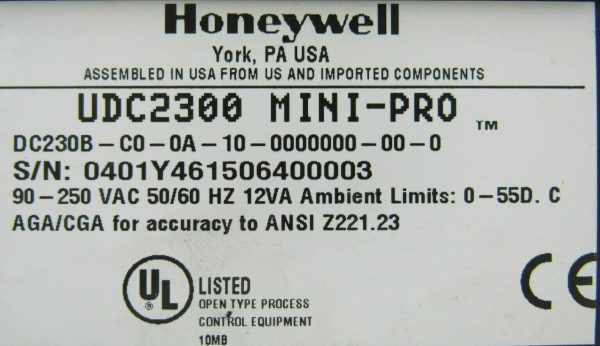 USED HONEYWELL DC230B-C0-0A-10-0000000-00-0 TEMP CONTROL DC230BC00A100000000000 - Image 5