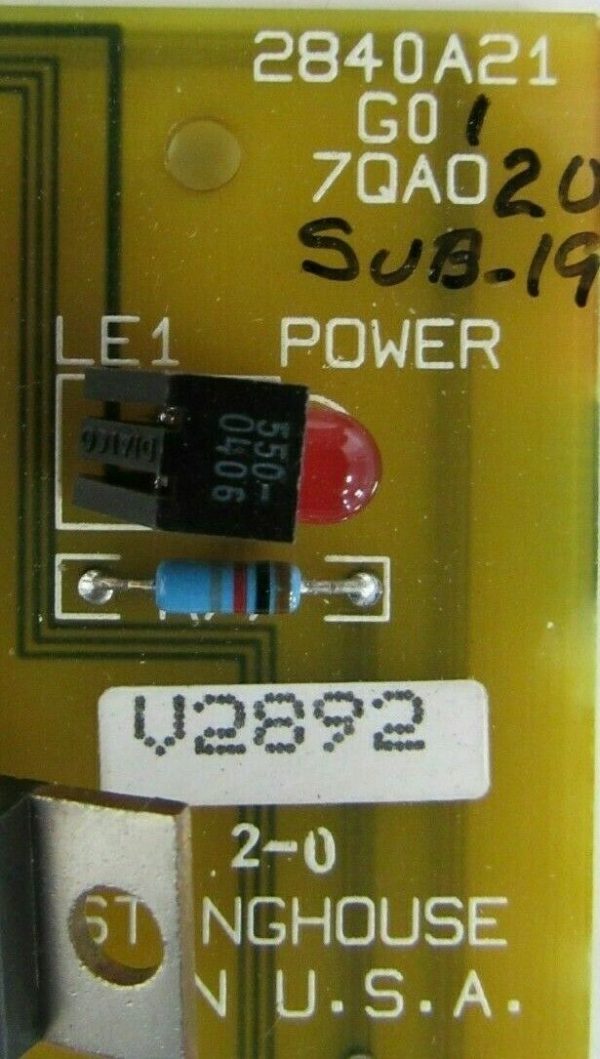 USED WESTINGHOUSE 2840A21G01 OUTPUT ANALOG BOARD 7QA020 - Image 4