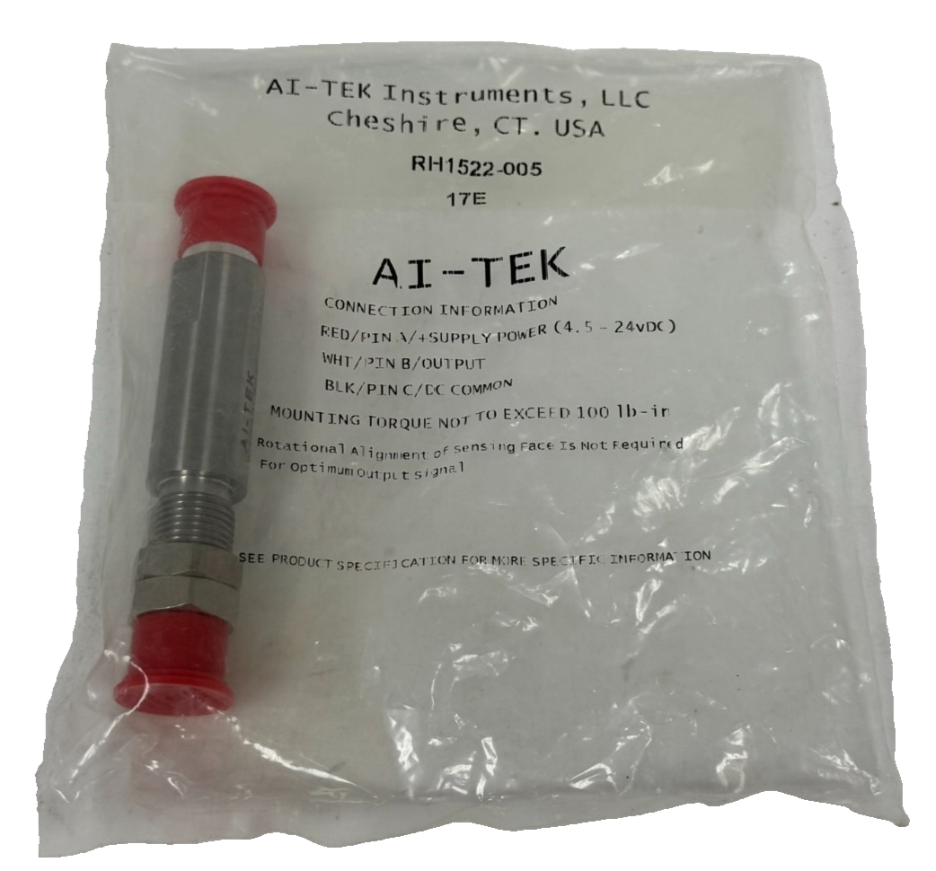 NEW AI-TEK INSTRUMENTS RH1522-005 SPEED SENSOR 4.5-24VDC RH1522005