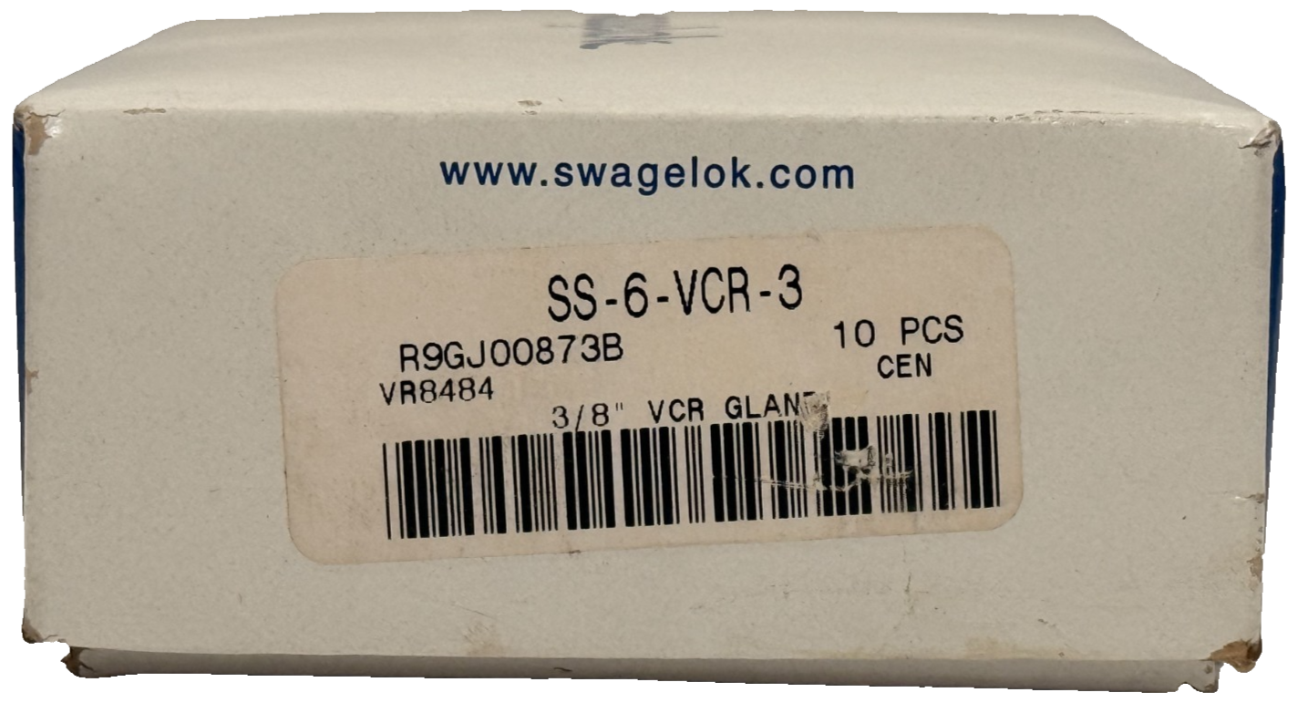 NEW BOX OF 10 SWAGELOK SS-6-VCR-3 316 STAINLESS VCR FITTING SS6VCR3 - Image 7