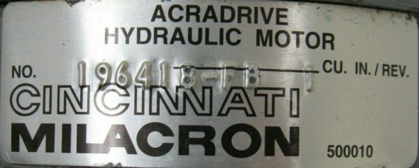 NEW CINCINNATI MILACRON 196418-FB ACRADRIVE HYDRAULIC MOTOR 196418FB - Image 5