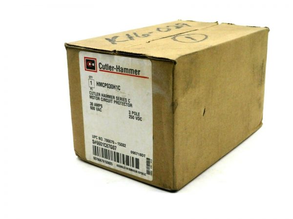 NEW CUTLER HAMMER HMCP030H1C MOTOR CIRCUIT PROTECTOR SER.C 30AMP 600VAC