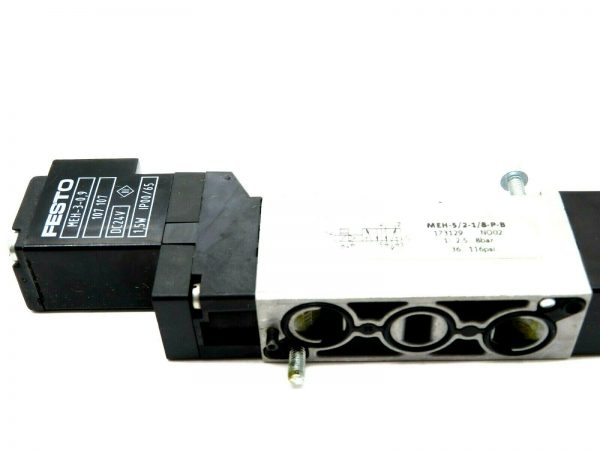 NEW FESTO ELECTRIC MEH-5/2-1/8-P-S-B SOLENOID VALVE MEH5218PSB - Image 3