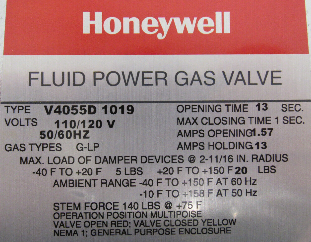 NEW HONEYWELL V4055D-1019 GAS VALVE ACTUATOR V4055D-1019 - Image 4