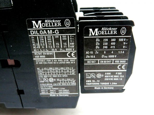 NEW KLOCKNER MOELLER DIL0AM-G-22 CONTACTOR 24 VDC DIL0AMG22 - Image 3