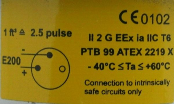 NEW KROM SCHRODER PTB-99-ATEX-2219-X FLOW METER DM100TW80-120 PTB99ATEX2219 - Image 4