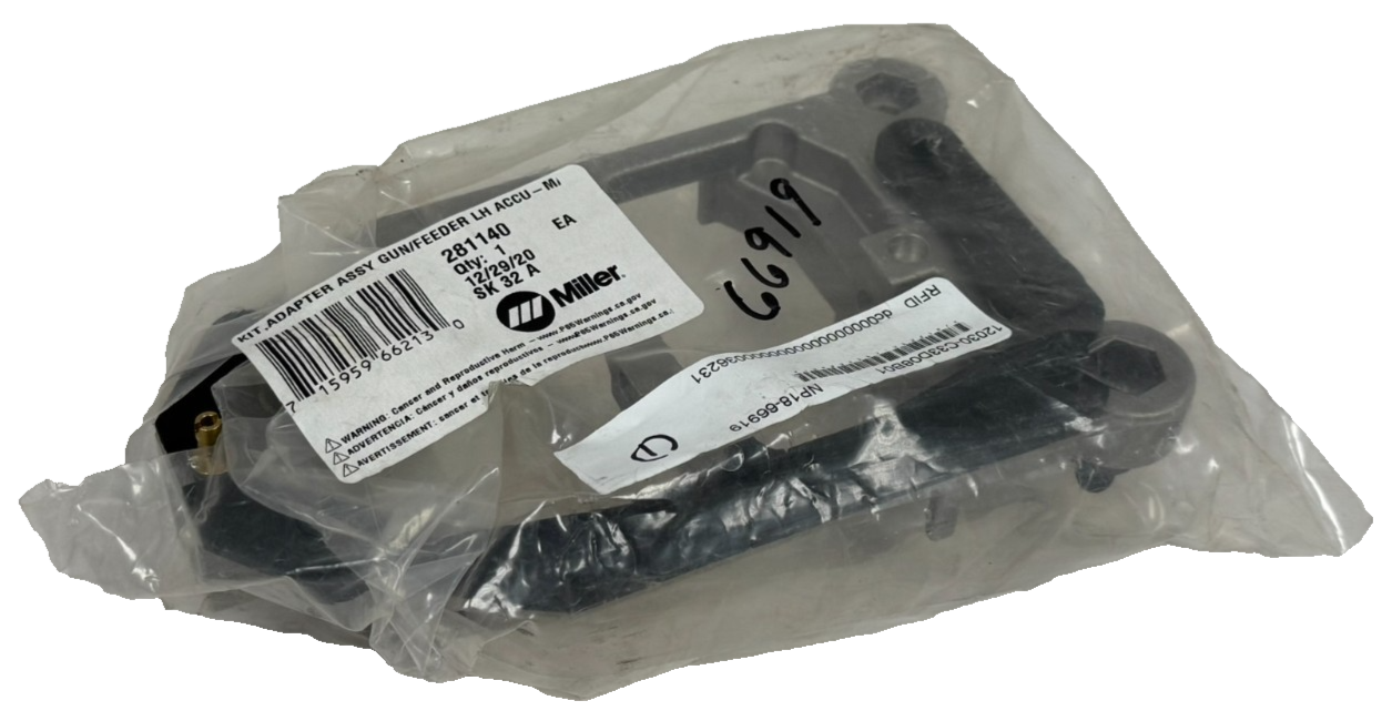 NEW MILLER 281140 ADAPTER ASSY GUN/FEEDER LH ACCU-MATE KIT