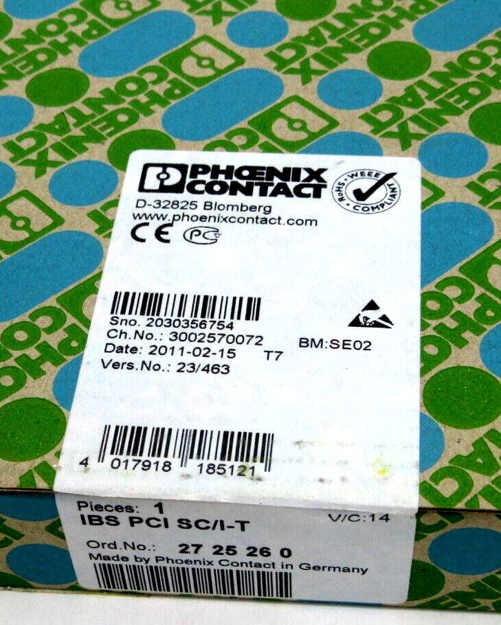 NEW PHOENIX CONTACT 27 25 26 0 TERMINATION BOARD IBS PCI SC/I-T 2725260 - Image 5