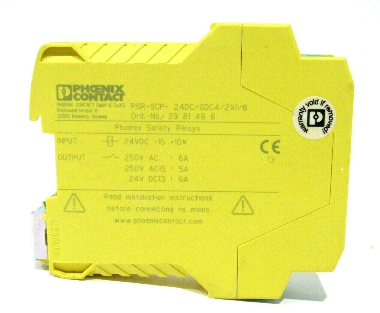 NEW PHOENIX CONTACT PSR-SCP- 24DC/SDC4/2X1/B SAFETY RELAY PSRSCP24DCSDC42X1B - Image 3