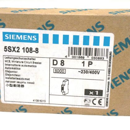 NEW SIEMENS 5SX2-108-8 CIRCUIT BREAKER 5SX21088