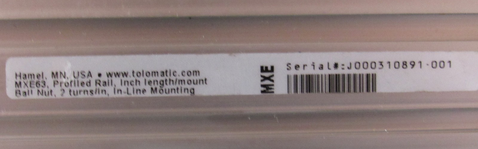 NEW TOLOMATIC MXE63 LINEAR ACTUATOR MXE63P-BN02-SK29.000-LMI-TC4 - Image 6
