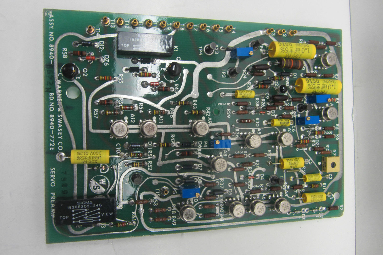 REMANUFACTURED WARNER & SWASEY 8940-772E PREAMPLIFIER 8940856E