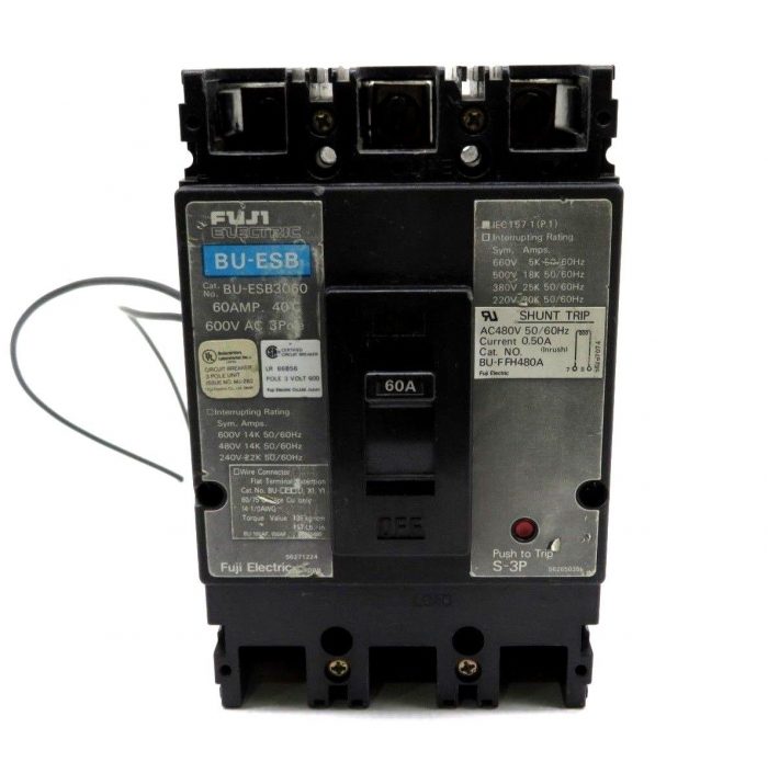 USED FUJI ELECTRIC BU-ESB3060 CIRCUIT BREAKER BUESB3060 - Image 3