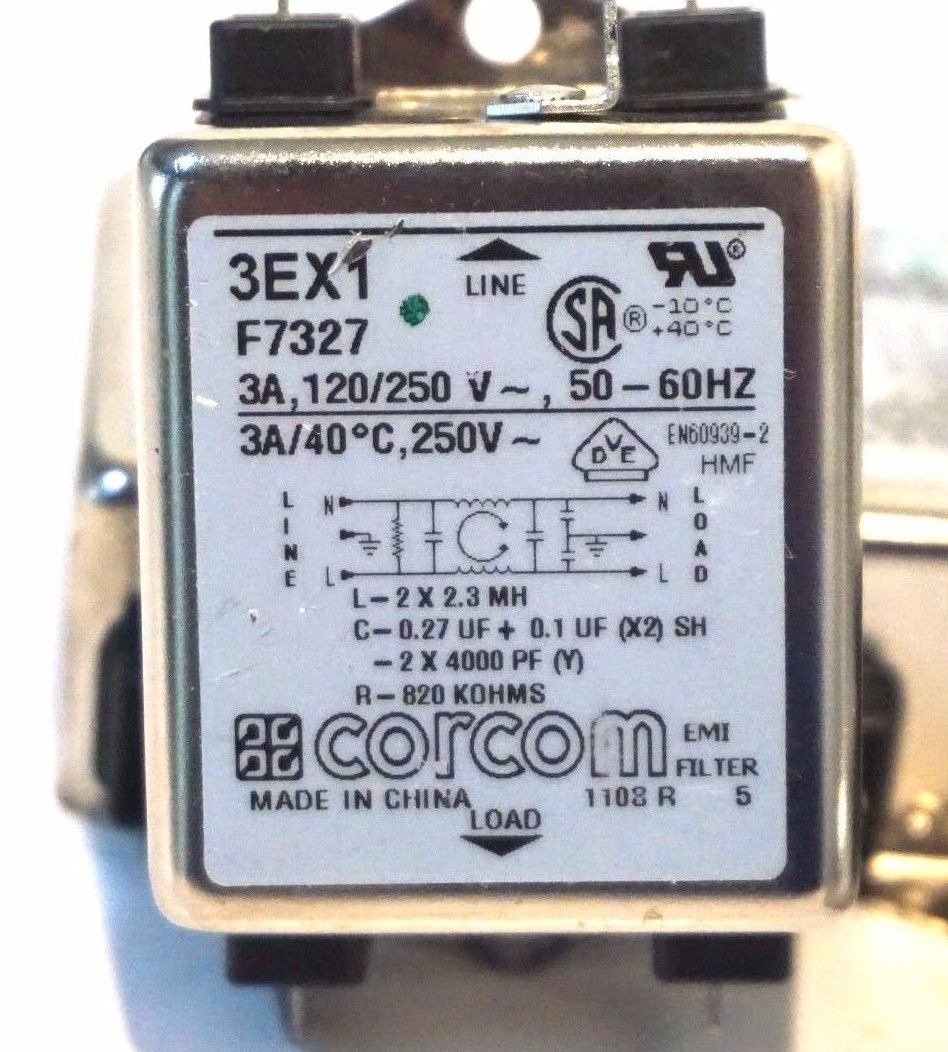 7 NEW CORCOM 3EX1 POWER LINE FILTER F7327 - Image 3