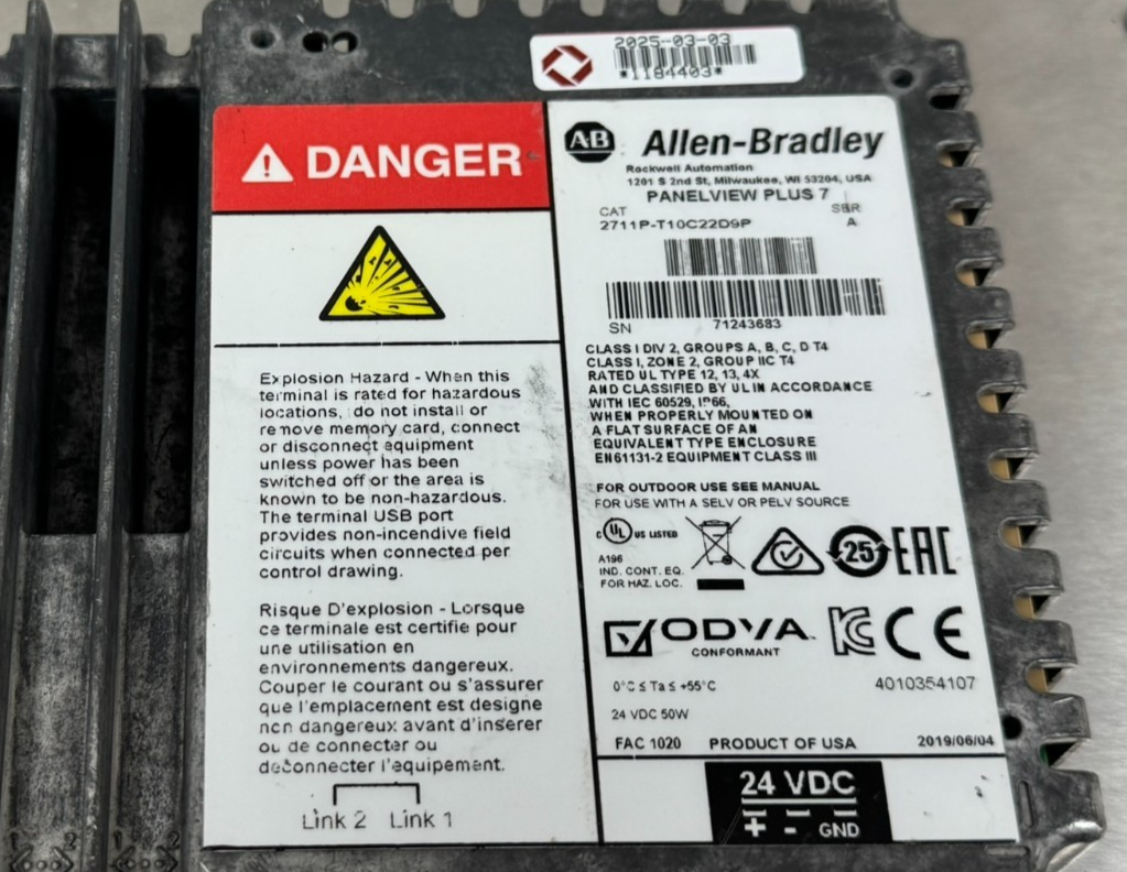 ALLEN BRADLEY 2711P-T10C22D9P PANELVIEW PLUS 7 SER. A 10.4" REFURBISHED - Image 4