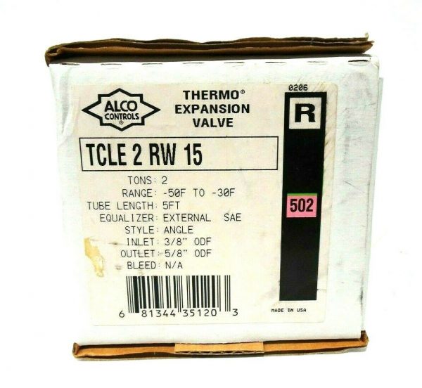 NEW ALCO CONTROLS TCLE 2 RW 15 THERMO EXPANSION VALVE TCLE2RW15 - Image 3