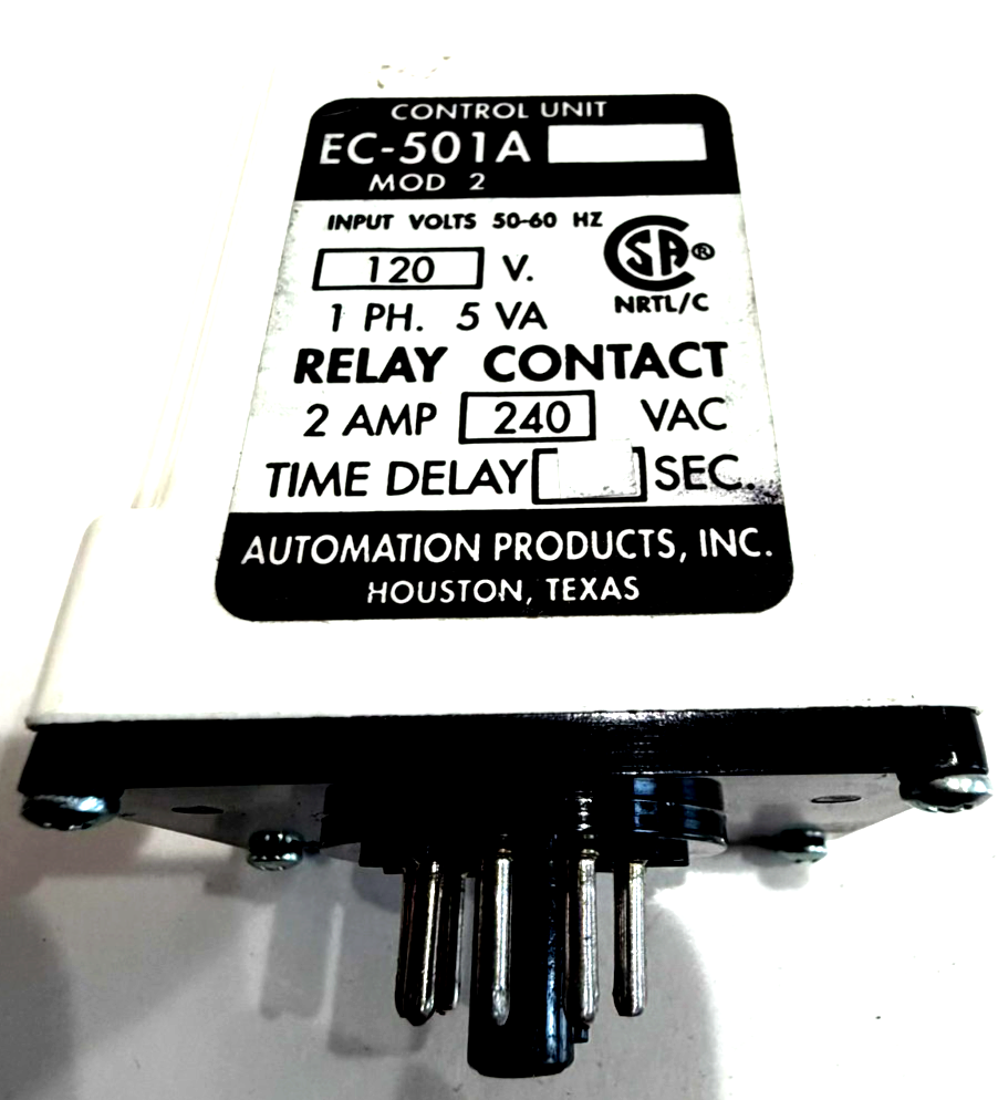 NEW AUTOMATION PRODUCTS EC-501A TIME DELAY RELAY MOD 2 EC501A - Image 3