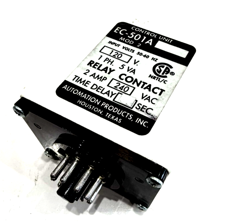 NEW AUTOMATION PRODUCTS EC-501A TIME DELAY RELAY MOD 2 EC501A