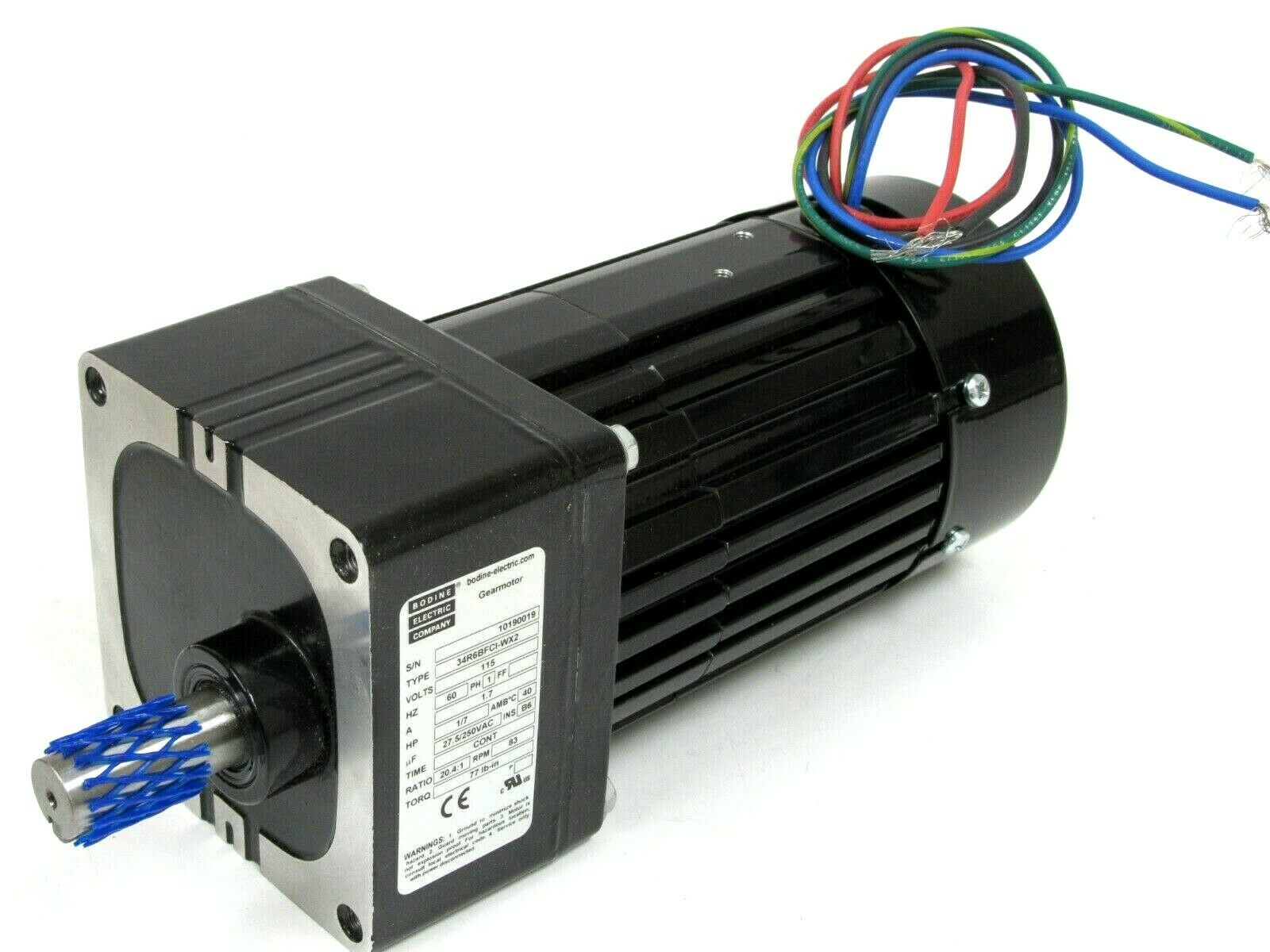 NEW BODINE 1019VJ 34R6BFCI-WX2 ELECTRIC GEAR MOTOR 34R6BFCIWX2 - Image 3