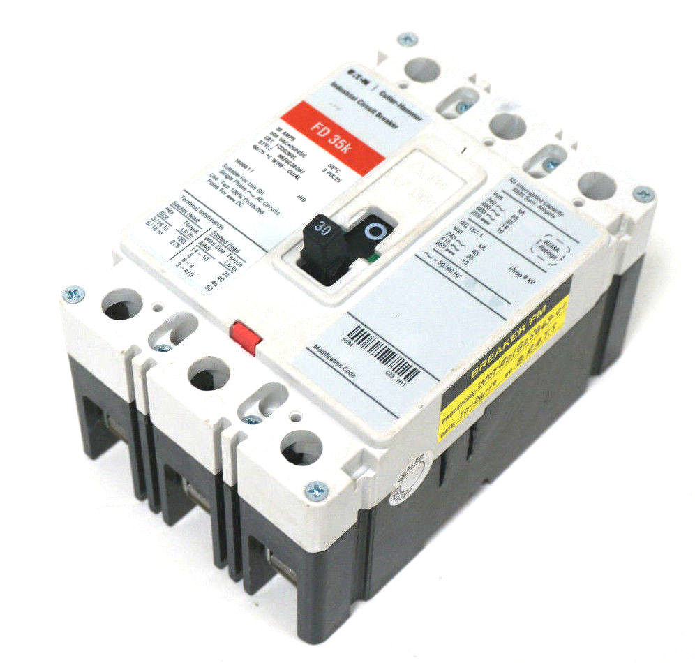 NEW CUTLER HAMMER FD3030VL CIRCUIT BREAKER SER. C, 30A, 600VAC, 3 POLE - Image 4