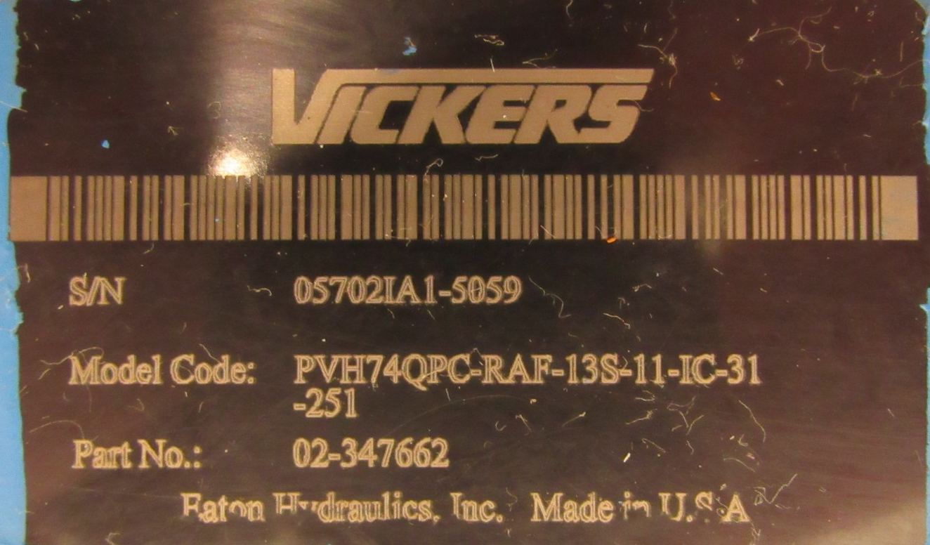 NEW EATON 02-347662 HYDRAULIC PUMP PVH74QPC-RAF-13S-11-IC-31-251 - Image 5