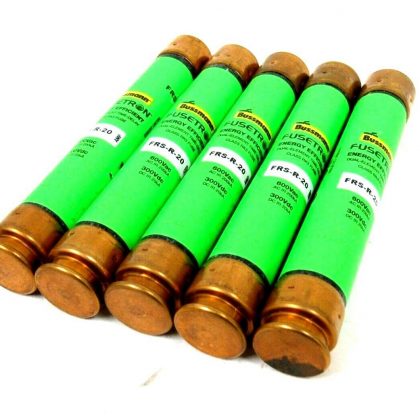 NEW LOT OF 5 FUSETRON FRS-R-20 FUSES 600V FRSR20
