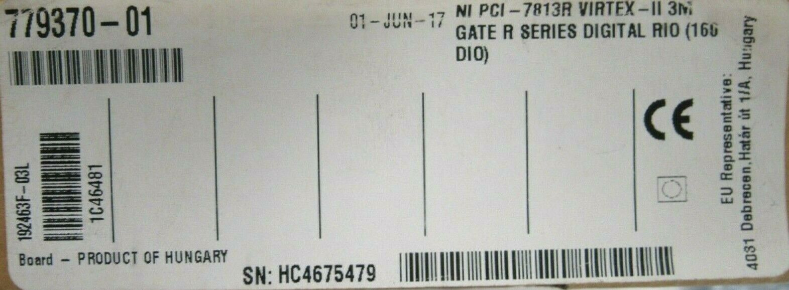 NEW NATIONAL INSTRUMENTS 779370-01 I/O CARD 192463F-03L 77937001 - Image 4