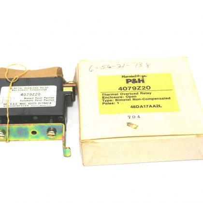 NEW P&H  4079Z20 THERMAL OVERLOAD RELAY