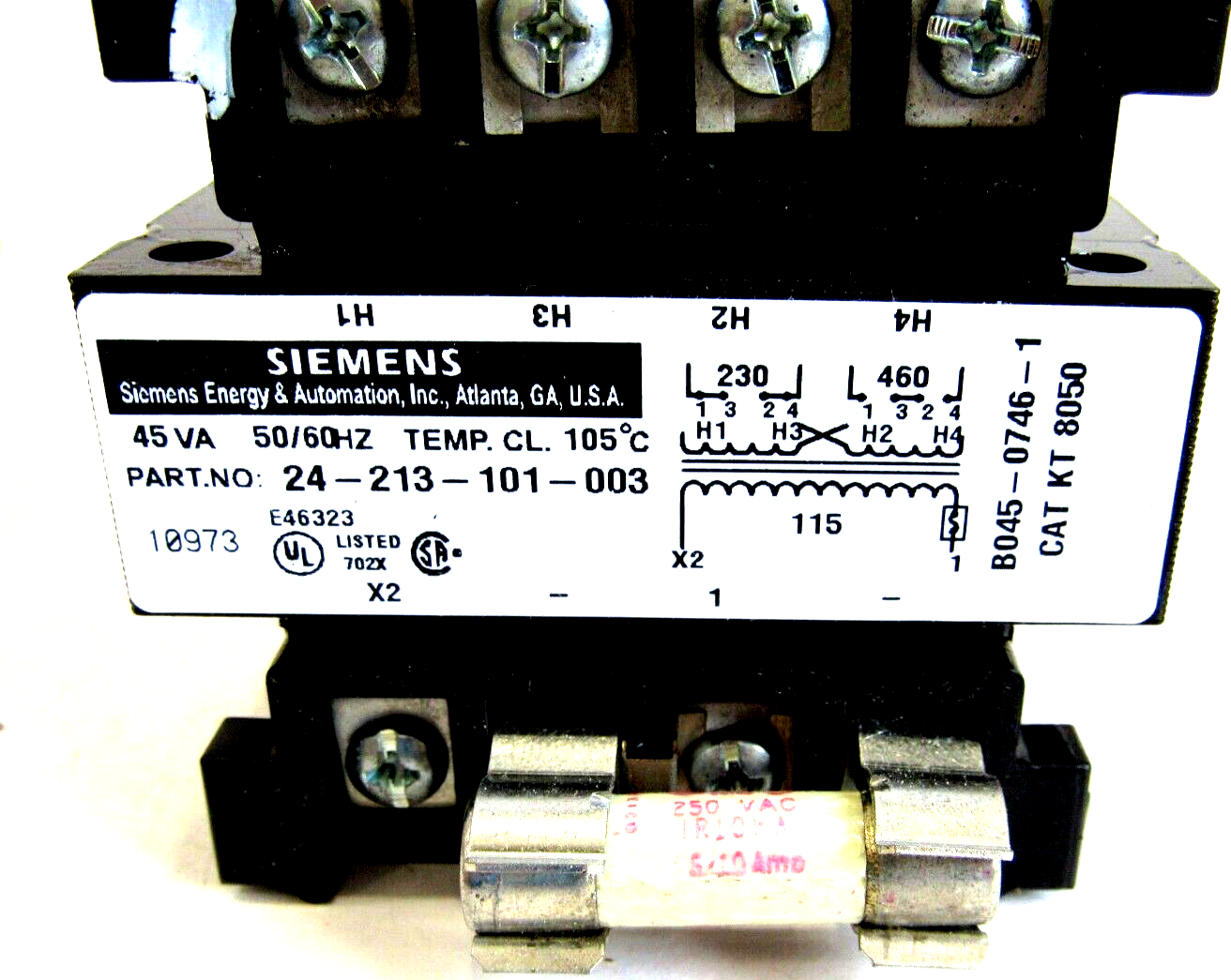 NEW SIEMENS 24-213-101-003 KT8050 TRANSFORMER KIT 45VA 50/60HZ 24213101003 - Image 3