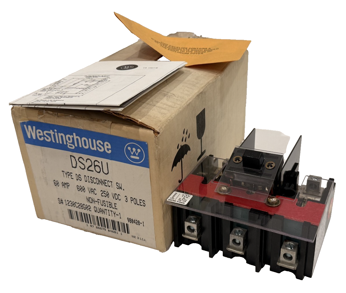 NEW WESTINGHOUSE DS26U DISCONNECT SWITCH - SB Industrial Supply, Inc.