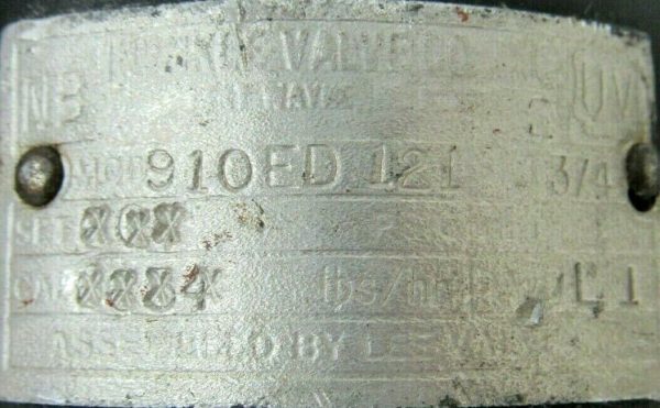 REFURBISHED KUNKLE VALVE 910FD RELIEF VALVE 3/4 910FD-121 600PSI - Image 4