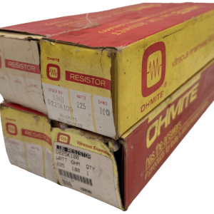 LOT OF 4 NEW OHMITE D225K 100 RESISTORS 225W 100 OHMS D225K100