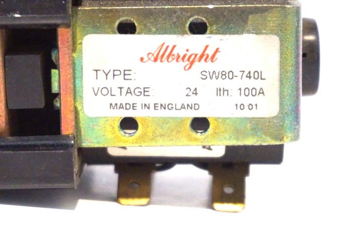 NEW ALBRIGHT SW80-740L CONTACTOR 24V SW80740L - Image 3