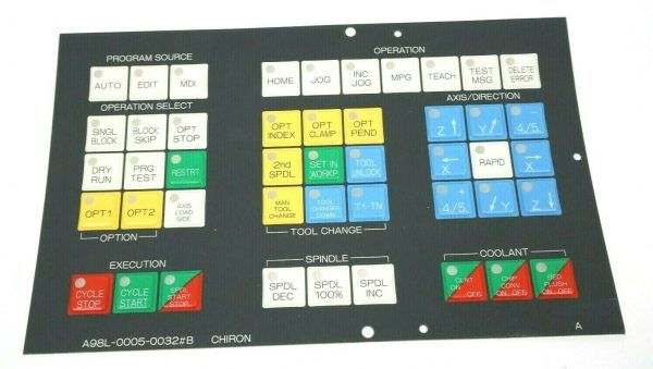 NEW CHIRON A98L-0005-0032#B A98L-0005-0032 KEYPAD MEMBRANE OVERLAY A98L00050032B - Image 3