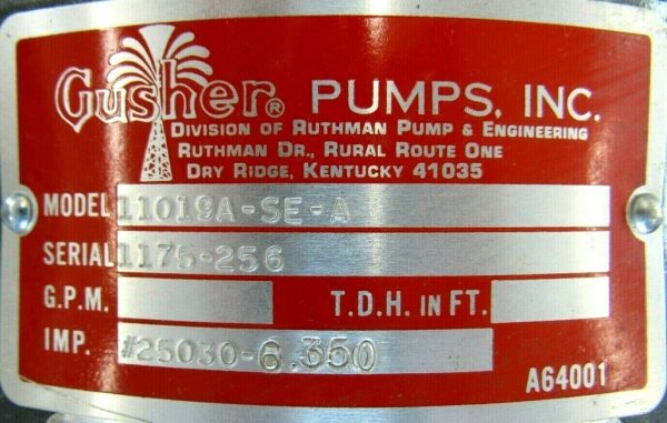 NEW GUSHER PUMPS 11019A-SE-A PUMP 5HP 230/380V I11019ASEA5F3 11019ASEA - Image 5