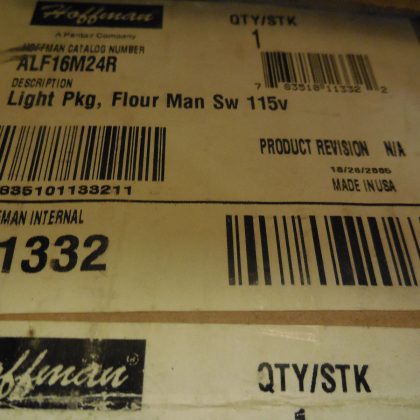 NEW HOFFMAN ENCLOSURE ALF16M24R LIGHT PKG. FLUORESCENT
