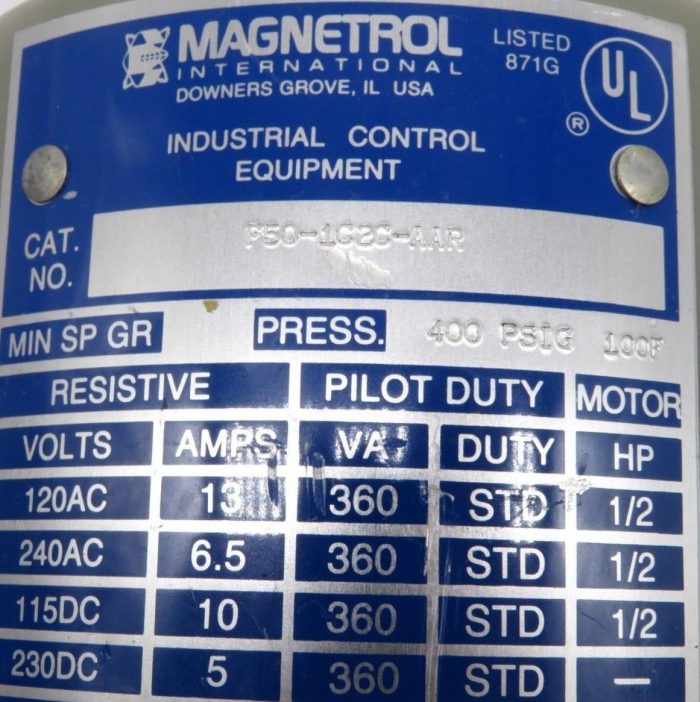 NEW MAGNETROL F50-1C2C-AAR FLOW CONTROL SWITCH F501C2CAAR - Image 3