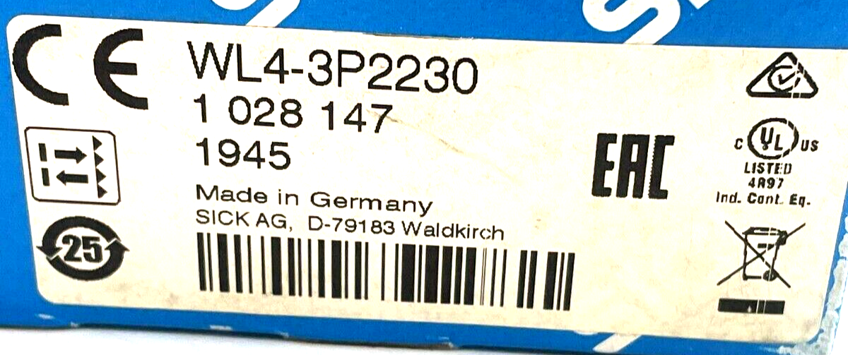 NEW SICK WL4 3P2230 PHOTOELECTRIC SENSOR 1028147 WL43P2230 SB new-sick-wl4-3p2230-photoelectric-sensor-1028147-wl43p2230-sb