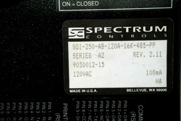 NEW SPECTRUM CONTROLS S0I-250-AB-120A-16K-485-PP INTERFACE SOI-250-AB-120A-16K - Image 5