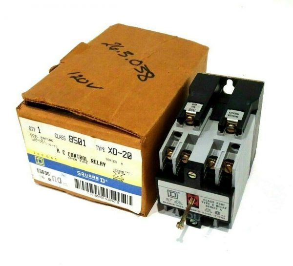 NEW SQUARE D 8501-XO20 CONTROL RELAY SER.A 8501XO20