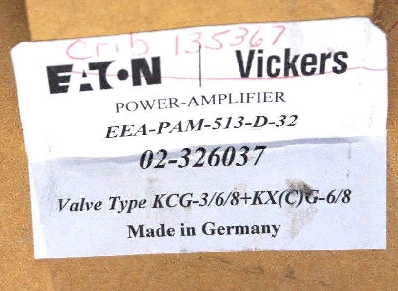 Nuovo Eaton Vickers EEA PAM 513 A 33 Sostituzione Amplificatore Di Potenza 375368135898