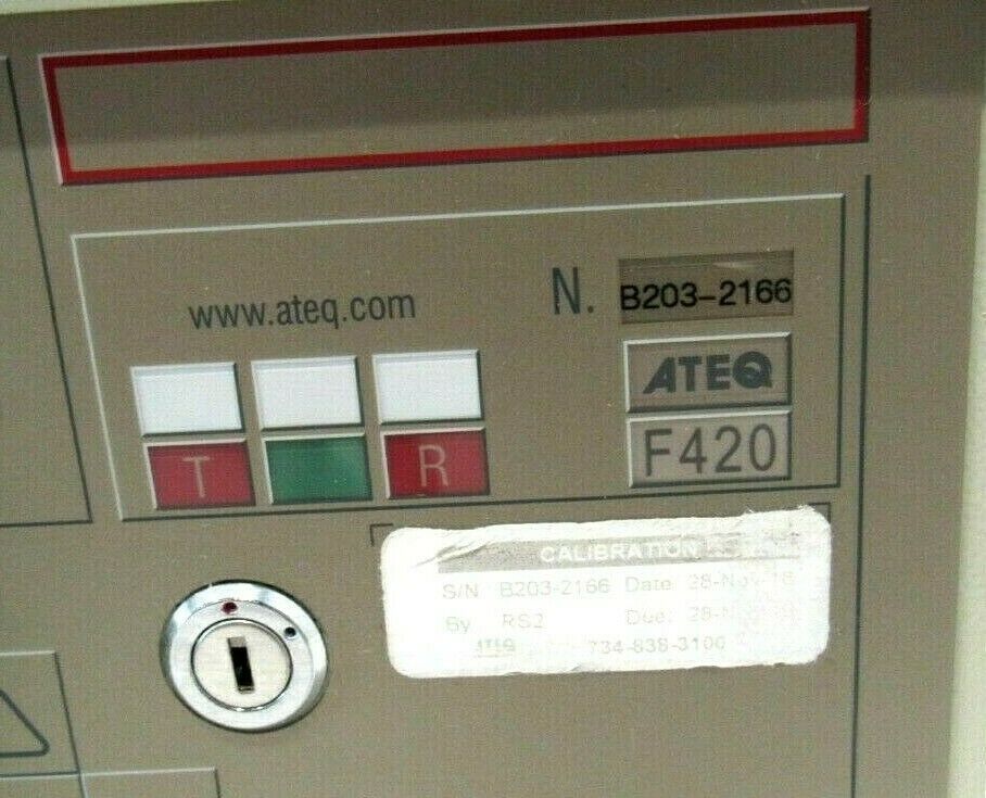 USED ATEQ F420 203.00 LEAK DETECTOR B203-2166 20300 - Image 3