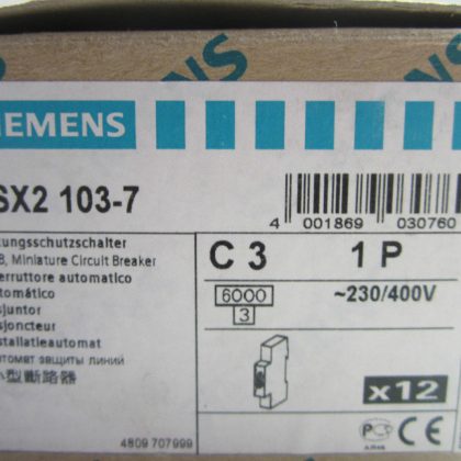 12 NEW SIEMENS 5SX2 103-7 CIRCUIT BREAKER 5SX21037