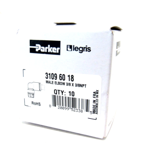 BOX OF 10 NEW PARKER 3109 60 18 MALE ELBOWS 31096018