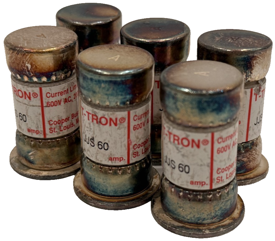 BOX OF 6 BUSSMANN JJS-60 FUSES T-TRON 60A 600V JJS60 - Image 3