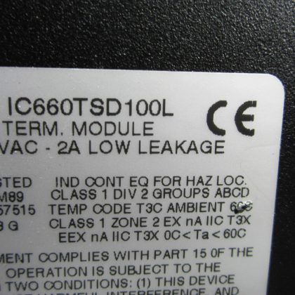 GE FANUC IC660TSD100L TERMINAL MODULE