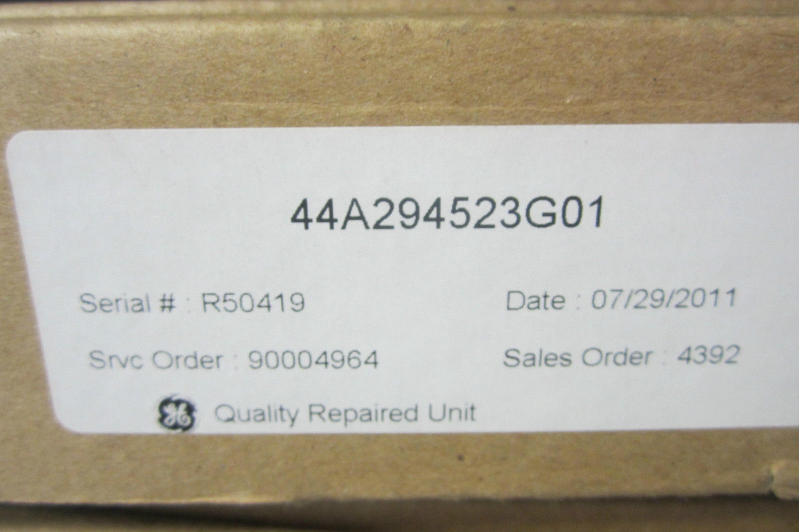 GENERAL ELECTRIC 44A294523-G01 PC BOARD 44A294523G01