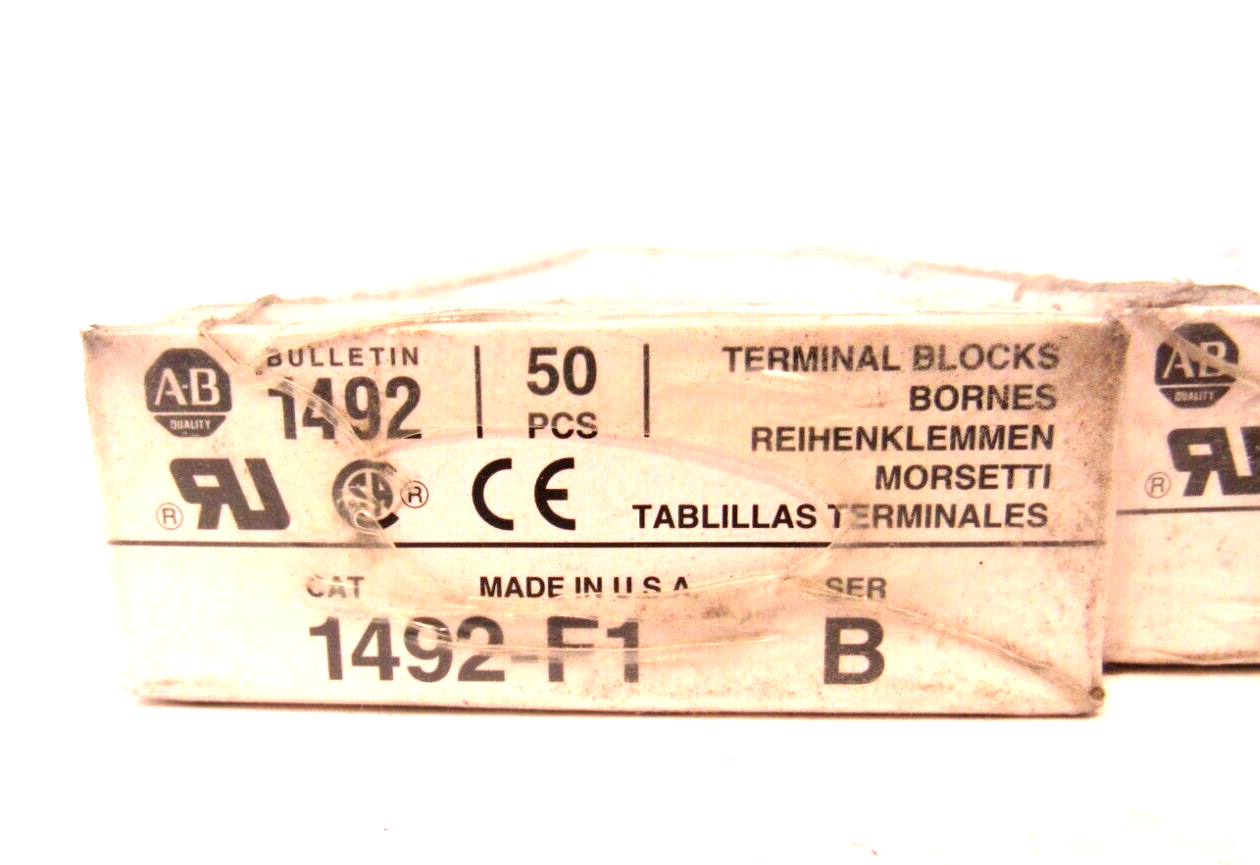 LOT OF 100 NEW ALLEN BRADLEY 1492-F1 TERMINAL BLOCKS SER.B 1492F1 - Image 3