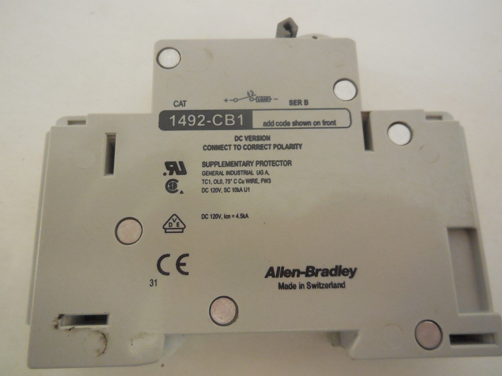 NEW ALLEN BRADLEY 1492-CB1-DG020 CIRCUIT BREAKER 1492CB1DG020 NEW - Image 3