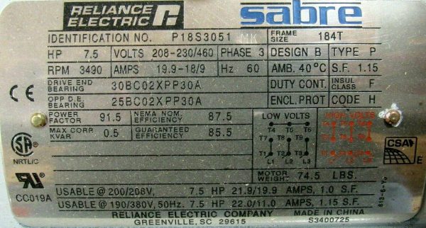NEW CINCINNATI FAN HDBI-150 BLOWER 7.5HP 206034-102 HDBI150 - Image 8